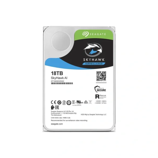 Seagate ST18000VE002 SkyHawk AI 18 TB Hard Drive 3.5″ Internal SATA SATA/600 - Image 3